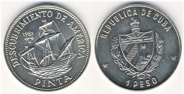 1 peso (Discovery of America-Nave Pinta)