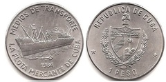 1 peso (Medios de Transporte-La Flota Mercante de Cuba