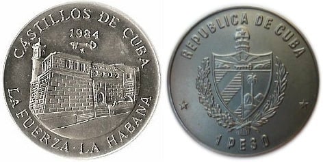 1 peso (Cuban Castles - La Fuerza - Havana)