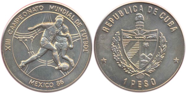 1 peso (XIII World Soccer Championship - Mexico 86)