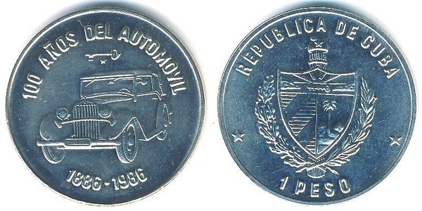 1 peso (100th Anniversary of the Automobile)