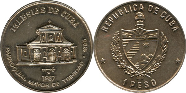 1 peso (Cuba's Churches - Trinidad's Major Parish Church)