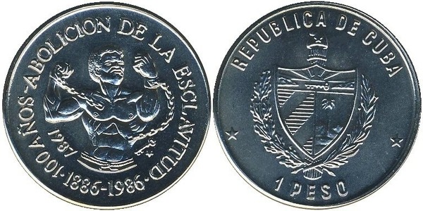 1 peso (100th Anniversary of the Abolition of Slavery)