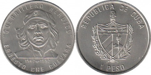 1 peso (25th Anniversary of Ernesto Che Guevara's death)