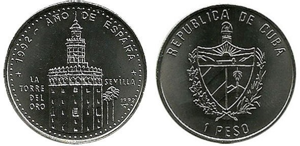 1 peso (Year of Spain - Torre del Oro - Seville)