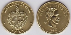 1 peso (José Martí - Patria y Libertad)