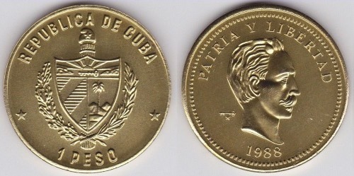 1 peso (José Martí - Homeland and Freedom)