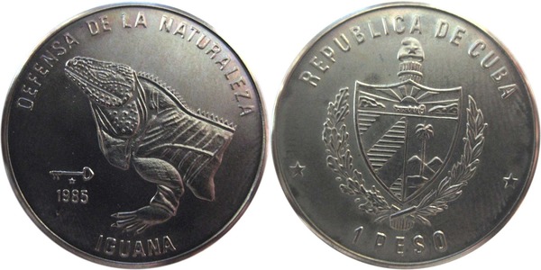 1 peso (Defense of nature - Iguana)