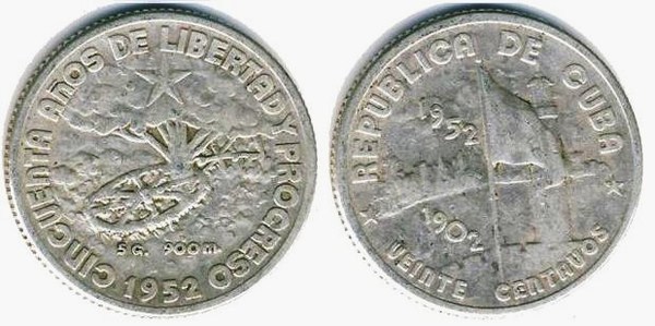 20 centavos (50th Anniversary of the Republic)