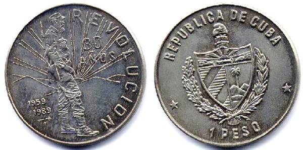 1 peso (30th Anniversary of the Revolution)