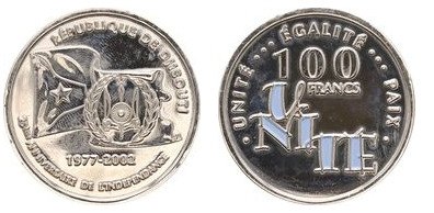 100 francs (25th Anniversary of Independence )