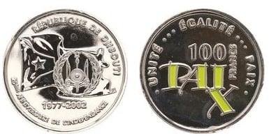 100 francs (25th Anniversary of Independence )