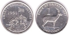 1 cent (Gacela de frente roja)