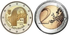 2 euro (25 Aniversario de la República Eslovaca)