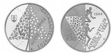 10 euro (80th Anniversary of the Vrba-Wetzler Report on the Auschwitz-Birkenau concentration and extermination camp)