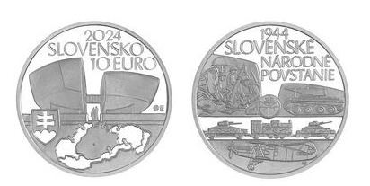 10 euro (80th anniversary of the Slovak national uprising)