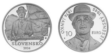 10 euro (150th anniversary of the birth of Janko Jesenský)