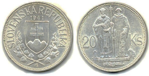 20 korún (St. Cyril and St. Methodius)