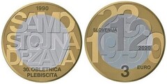 3 euro (30 Aniversario del Plebiscito Sobre la Soberania de la Republica Eslovena)
