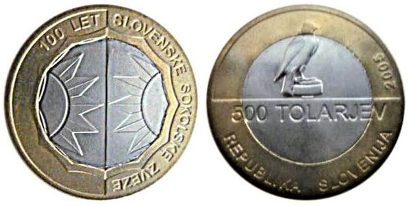 500 tolarjev (100 Years of Falcon Association)