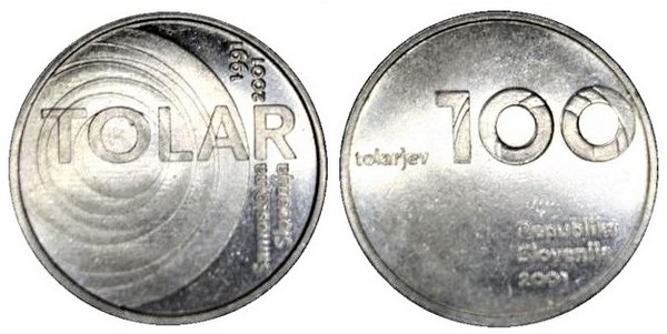 100 tolarjev (10 Years of Independence-National Coin)