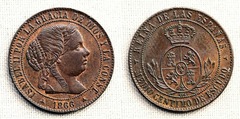 1/2 centimo de escudo (Isabel II)