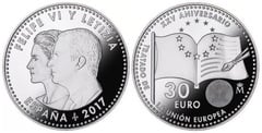 30 euro (25 Aniversario del Tratado de la Unión Europea)