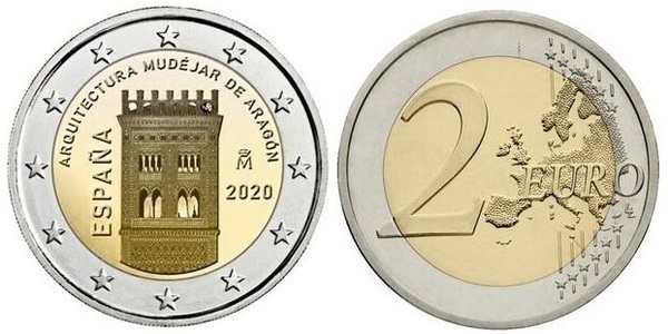 2 euros (Patrimonio de la Humanidad de la UNESCO - Arquitectura Mudéjar de Aragón)