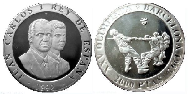 2.000 pesetas (XXV Olympic Games Barcelona 1992-Tug of War)