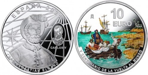 10 euro (First circumnavigation. Juan Sebastian Elcano)