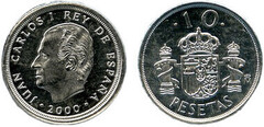10 pesetas (132 Aniversario de la Peseta Española)