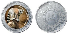 1 1/2 euros (Lémur de cola anillada)