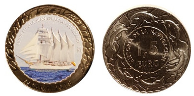 1,5 euro (Buque Escuela Juan Sebastián de Elcano)