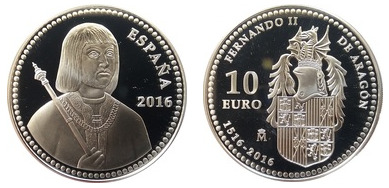 10 euro (V Centenario de la muerte de Fernando II de Aragón)