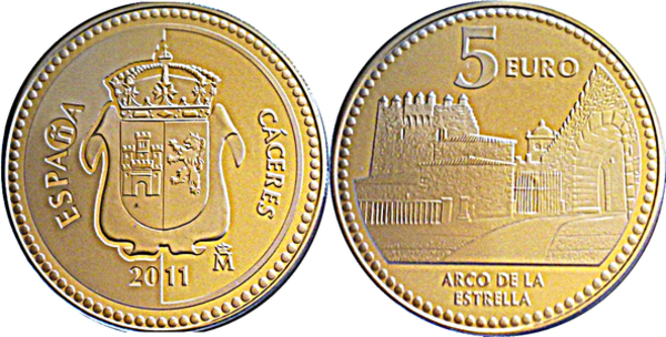 5 euro (Cáceres-Arco de la Estrella)