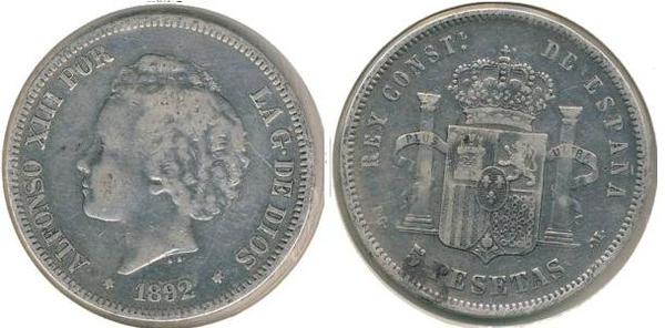 5 pesetas (Alfonso XIII)