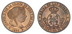 1/2 céntimo de escudo  (Isabel II)