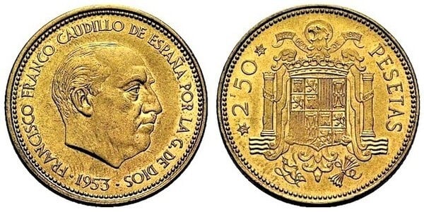 2.50 pesetas (Francisco Franco)