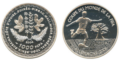 1000 francs CFA (Soccer World Cup, Germany 2006)