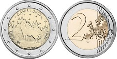 2 euro (El Lobo - animal nacional estonio)