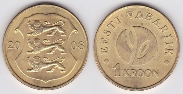 1 kroon (90th Anniversary of the Republic of Estonia)