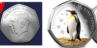 50 pence (Christmas - King Penguin)