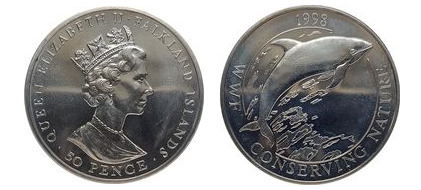 50 pence (Peale's dolphin)