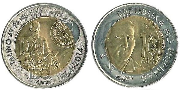 10 piso (150th Anniversary of the Birth of Apolinario Mabini)