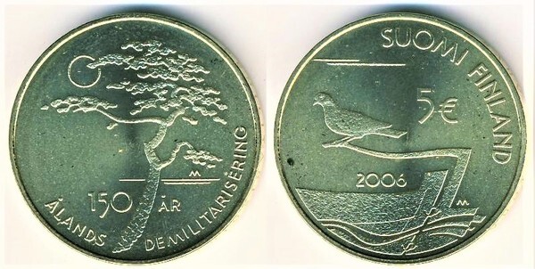 5 euro (150th Anniversary of the demilitarization of Aland)