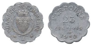 25 centimes (Department of Aude-Commune of Narbonne)