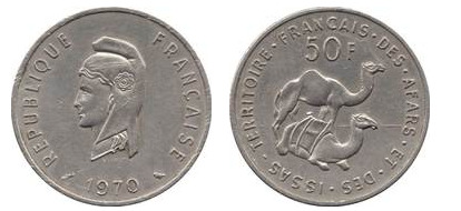 50 francos (French Territory of the Afars and the Issas)