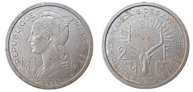 2 francs (French Territory of the Afars and the Issas)