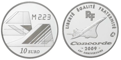 10 euro (40 Aniversario del primer vuelo del Concorde)