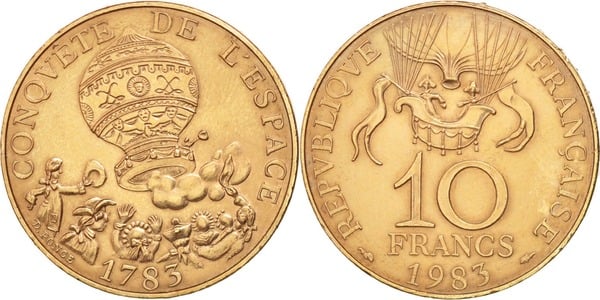 10 francs (200th Anniversary of the Montgolfier Balloon)